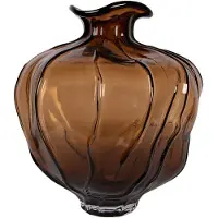 Clayre & Eef Vaas Ø 26x31 cm Bruin Glas
