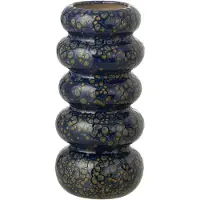 J-Line vaas Ringen - porselein - donkerblauw - small