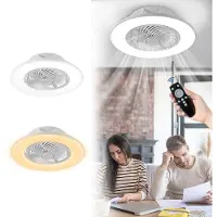 NaiZy 90W Moderne LED Plafondventilator, Dimbaar En Stil, Met Verlichting & Afstandsbediening, Geschikt Voor Woonkamer, Slaapkamer & Eetkamer
