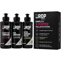 CROP Polijstmiddel Set - 3 x 250ml per compound - Polijstpasta Auto - Polijstset voor Krassen Verwijderen - Autopoets Product