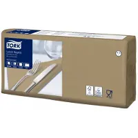 Tork tissue servet 33x33cm 2-laags 1/4-vouw biscuit 10x200