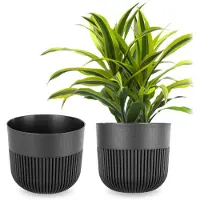 Kadax Bloempot Alia 17 grafiet
