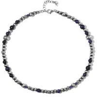 Cavill - Zilveren halsketting 925 Sterling Zilver - Braziliaanse Sodaliet 31,14 ct - Verstelbaar - Elegante blauwe edelstenen damesketting