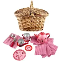 Egmont toys Theeset tin in mand lieveheersbeestje 27x15x21 cm.