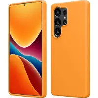 Kwmobile telefoonhoesje geschikt voor Samsung Galaxy S25 Ultra - Hoesje met siliconen coating - Smartphone case in fruitig oranje