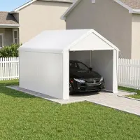 ACXIN Zeltgarage - Carport Tent - Weerbestendige Garage - PE Zeil & Stalen Frame - 3x4m - Wit