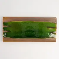 Tokyo Design Studio - Mino Craft Rechthoekig Bord - Groen/Bruin - 26 x 12 cm