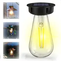 VHV - Solarlamp vervangingsunit - Solar deksel voor lantaarn - Vervangende lampkoppen - Set van 1 - Waterdicht - Met LED - Voor buiten lantaarns - Tuindecoratie - 7 cm - Zwart
