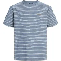 Jack & Jones JUNIOR gestreepte T-shirt blauw Jongens Katoen Ronde hals - maat 164