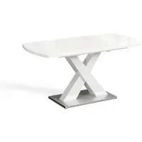 Vicco Eettafel Chinto, Wit, 120-160 x 80 cm Uitschuifbaar