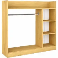 VCM Palosa Kleiderschrank H. 115 x B. 118 x T. 35 cm mit Kleiderstange & Regalfächern Offene Garderobe - Palosa M