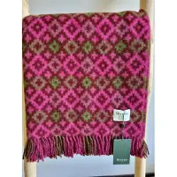 Bronte by moon Wollen Plaid - DARTMOUTH Burgundy (Merino) 140x185cm - Bronte x Plaids.shop