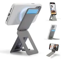 MOFT Tripod Wallet - Kaarthouder & Uitklapbare Standaard 20CM - Compatibel met MagSafe - MOVAS Vegan Leer - Magnetische Portemonnee 2 Pasjes - Taupe