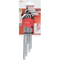 Kreator KRTH21803 zeskantsleutelset - 9 lange TX-sleutels - chroom vanadium