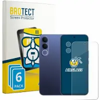 BROTECT Screenprotector 6 Stuks voor Vivo V70 FE (Voor+Camera) Beschermglas transparant