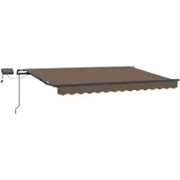 vidaXL Uitschuifbare luifel Taupe 450 × 350 cm Stof en Aluminium