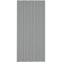 vidaXL Dakpaneel 12 st Grijs 100 x 45 cm Verzinkt staal