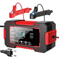 Eafc Acculader - 12 V 6A - Reparatiemodus - Druppellader - Accu Lader voor Auto - 6/150Ah / Motor / Scooter / Boot / Camper