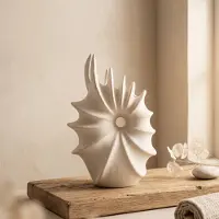 Casa Di Elturo Vaas Aurea H21,5 cm – Keramiek – Boho Japandi Woondecoratie – Organische Vorm