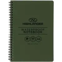 Highlander forces waterproof notitieboek A5, legergroen