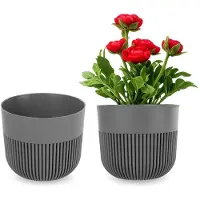 Kadax Alia 15 Bloempot Donkergrijs