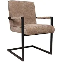 Lizzely Garden & Living SET DEAL: 4 stuks Eetkamerstoel Milan taupe chenille eetstoel zetel