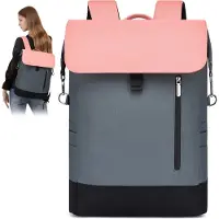 OKWISH Laptoptassen - Zakelijke Rugzak Met 15.4 Inch Laptopvak - Met Ruggenpadding En Waterafstotend Materiaal - Nylon - Grijs