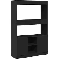 vidaXL Hoge kast 92x33x140 cm bewerkt hout zwart