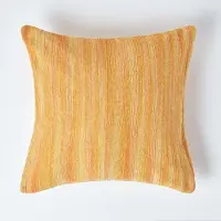 Homescapes Terracotta Gestreepte Chenille Kussenhoes 45 x 45 cm