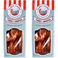 Cooka's Cookies Cooka Cookie's - 100% Natuurlijke Lucht Gedroogde Hondensnacks van Kalkoen-2-PACK - Voordeel set