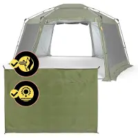DS Produkte Where Tomorrow zijwand voor pop-up paviljoen 1 stuk | 155x215x167cm - lichtgewicht - UV- & regenbescherming | kamperen, outdoor, strand & festival | achteraf te monteren op vouwpaviljoen & partytent