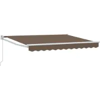 vidaXL Uitschuifbare luifel Taupe 3,5 x 2,5 m