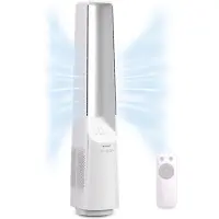 Auronic Torenventilator - Bladeless Model - Luchtkoeler - Vloerventilator - Stille Ventilator Staand - 101 CM - 6 Snelheden - Fan - Met Timer - 39 dB - Wit