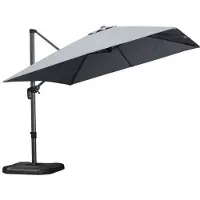 PURPLE LEAF Rechthoek Parasol – Hangend zonnescherm – 360° draaibaar – Voor balkons – Voor terrassen – UV50+