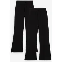 Bonprix Uitlopende jersey broek van een elastische biologisch katoenmix (set van 2) maat 170