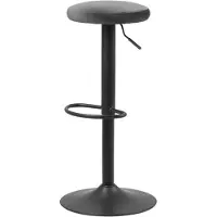 Lisomme Emma velvet barkruk donkergrijs - 80 cm