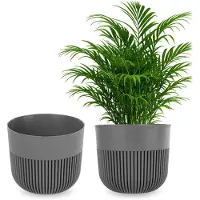 Kadax Bloempot Alia 19 donkergrijs