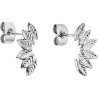 Purelei Oorbellen 'Leaf' zilver
