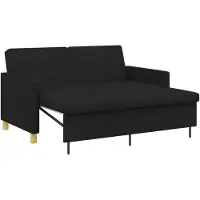 vidaXL - Uittrekbare - Slaapbank - Zwart - Stof