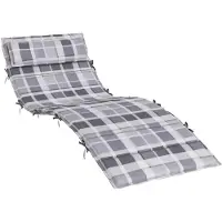 vidaXL Zon Ligzitzak Kussen Oxford stof Grijs 178 x 60 x 4 cm