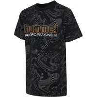Hummel Functioneel shirt curry / donkergrijs / zwart / wit