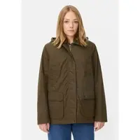 Camel active Outdoor Jas met afneembare capuchon en cordkraag - Maat womenswear-38 - Donker Khaki