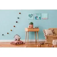 A.S. Création ZACHT GEMELEERD BEHANG | Basic - Blauw - Lilly & Luis
