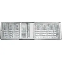 Format ISO-passingtabel 280x80mm