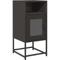 vidaXL Nachtkastje 36x39x78 cm koudgewalst staal zwart