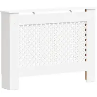 vidaXL Radiatoromsluiting, wit, 112x19x81,5 cm, MDF