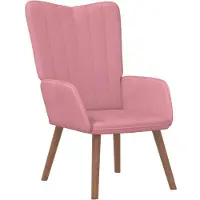 vidaXL Relaxstoel fluweel roze