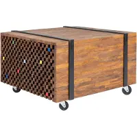 vidaXL Bijzettafel teakhout 60x60x38 cm