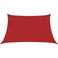vidaXL Zonnezeil 160 g/m² 3/4x2 m HDPE rood