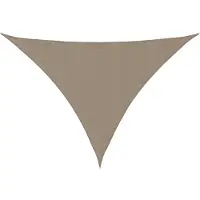vidaXL Zonnescherm driehoekig 3x4x4 m oxford stof taupe